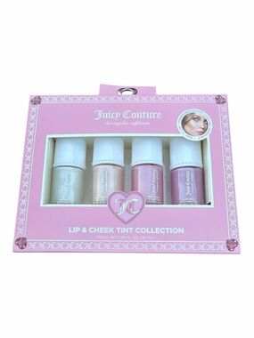 NWT Juicy Couture Lip & Cheek Tint Collection 4 Pack Liquid Blush Gift Set